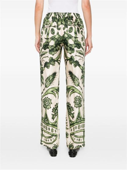 PRINTED SILK TROUSERS