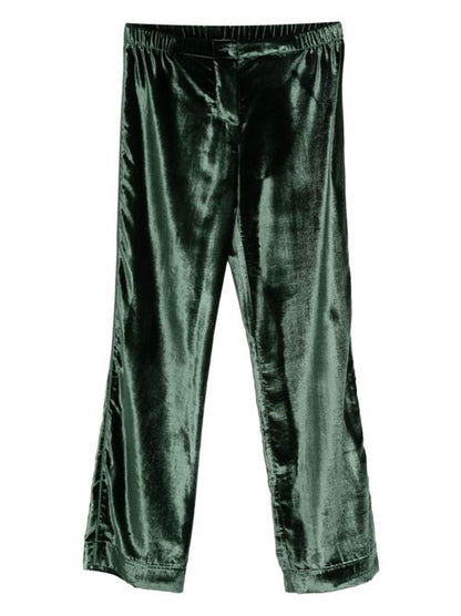 VELVET HIGH-WAISTED TROUSERS