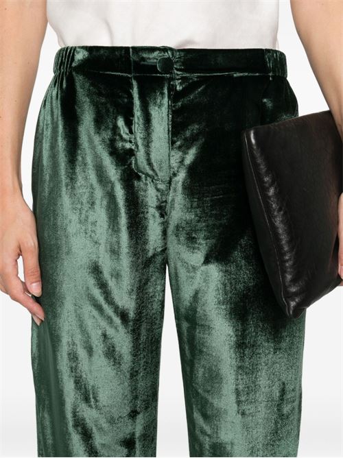 VELVET HIGH-WAISTED TROUSERS