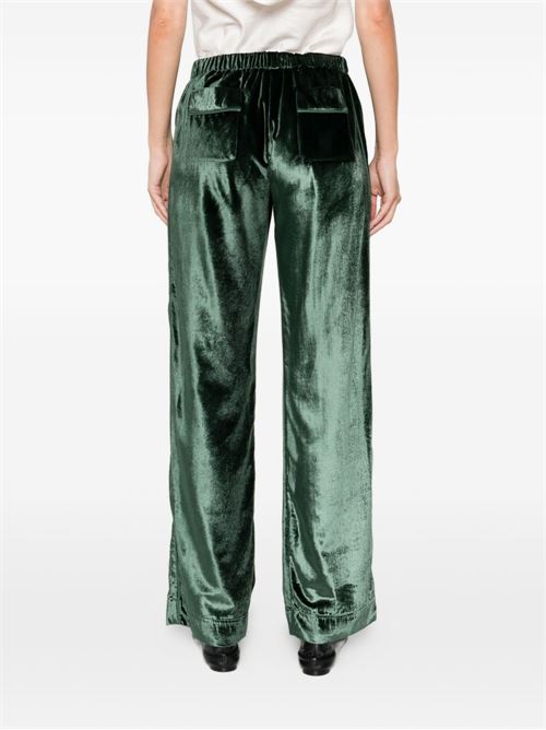 VELVET HIGH-WAISTED TROUSERS