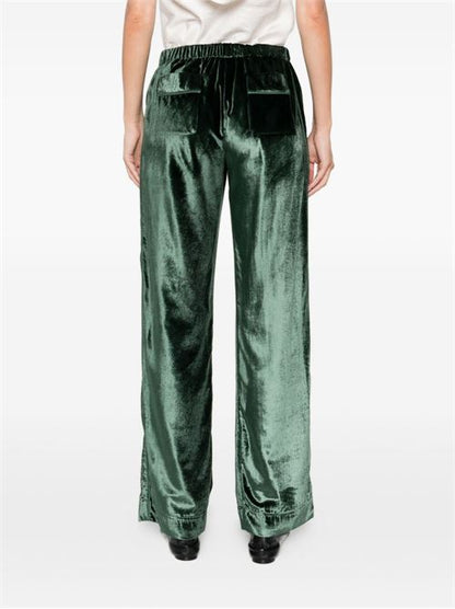 VELVET HIGH-WAISTED TROUSERS