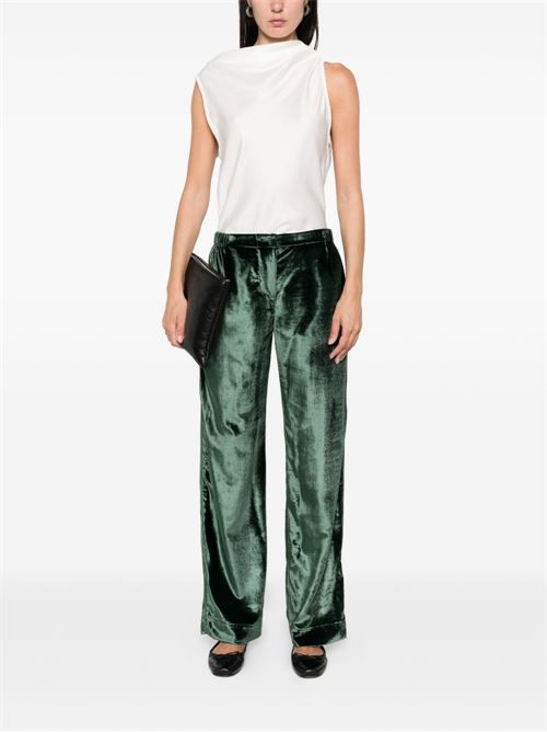 VELVET HIGH-WAISTED TROUSERS