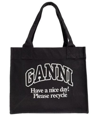 RECYCLED COTTON LARGE TOTE BAG