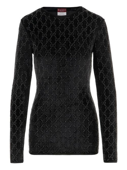 GG CRYSTAL CHENILLE T-SHIRT