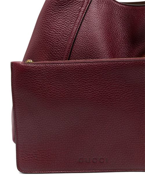 GUCCI SOFTBIT MAXI LEATHER SHOULDER BAG