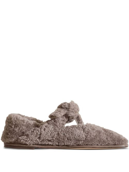 LLASADA SHEARLING BALLET FLATS