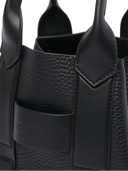 SCRIPT SMALL LEATHER TOTE BAG