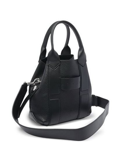 SCRIPT SMALL LEATHER TOTE BAG