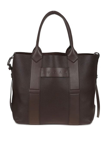 SCRIPT MEDIUM LEATHER TOTE BAG