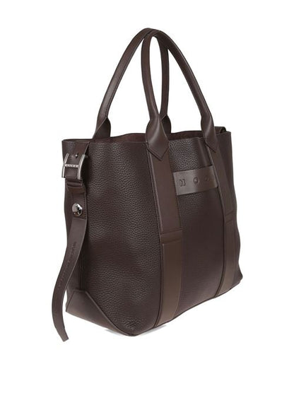 SCRIPT MEDIUM LEATHER TOTE BAG