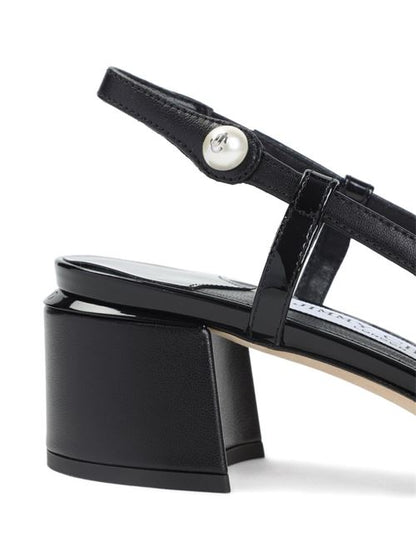 ELISA PATENT LEATHER SLINGBACK PUMPS