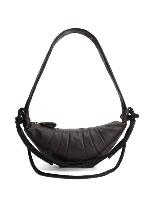 BRAID CROISSANT MEDIUM LEATHER SHOULDER BAG