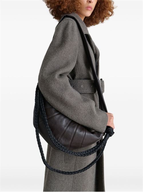 BRAID CROISSANT MEDIUM LEATHER SHOULDER BAG