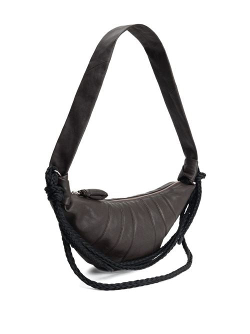 BRAID CROISSANT MEDIUM LEATHER SHOULDER BAG