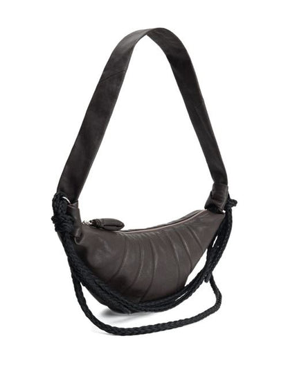 BRAID CROISSANT MEDIUM LEATHER SHOULDER BAG
