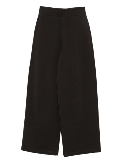WOOL AND COTTON WIDE-LEG TROUSERS