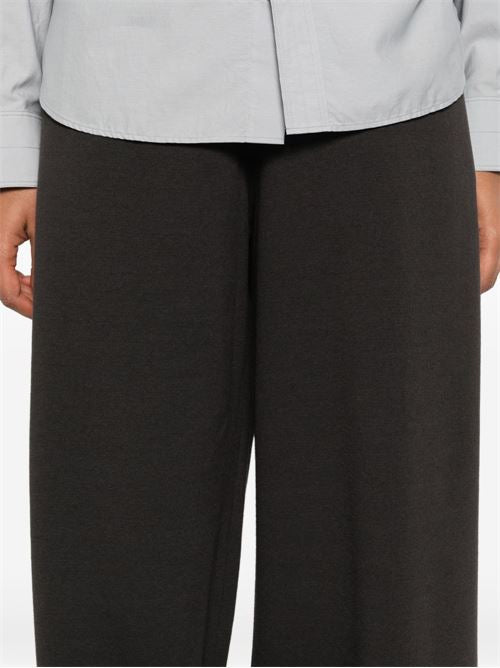 WOOL AND COTTON WIDE-LEG TROUSERS
