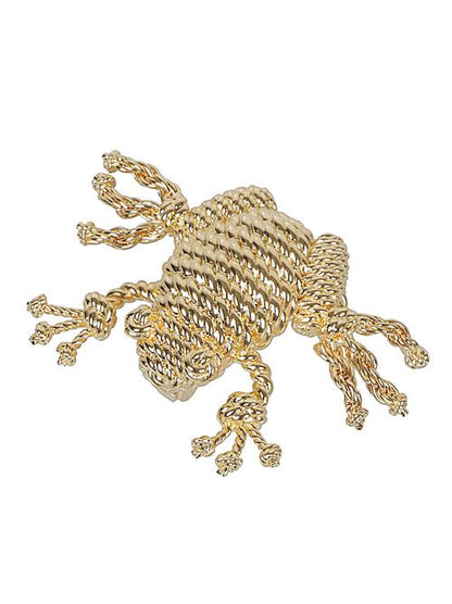 METAL FROG BROOCH