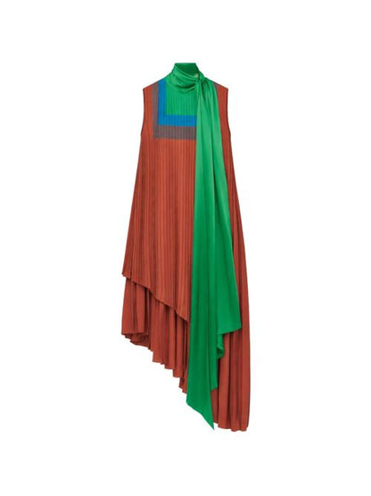 PLEATED ASYMMETRIC DRESS