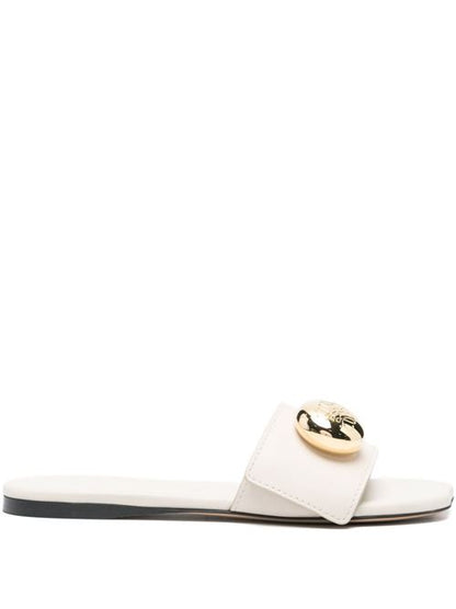 PEBBLE LEATHER SLIDES