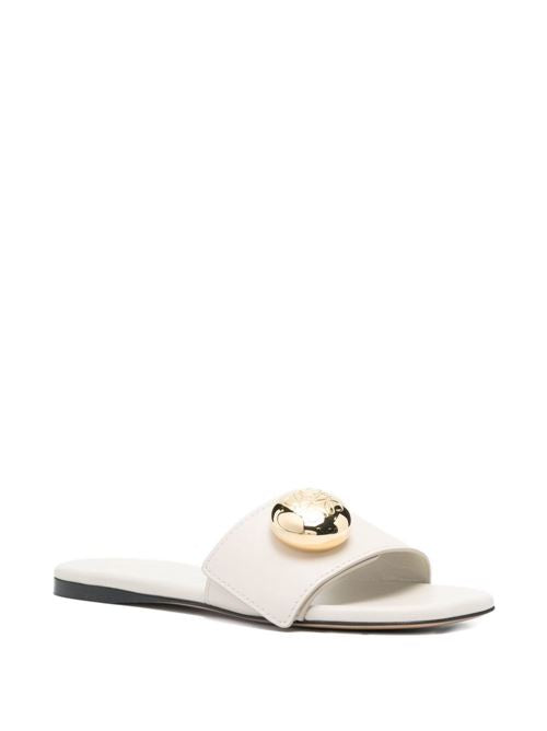 PEBBLE LEATHER SLIDES