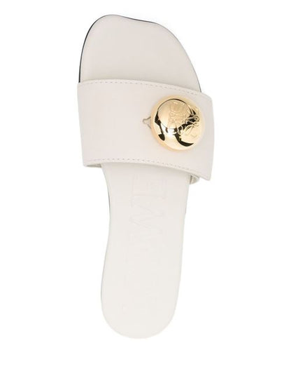 PEBBLE LEATHER SLIDES