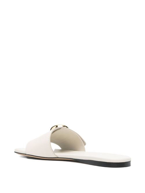 PEBBLE LEATHER SLIDES