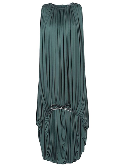 SILK DRAPED DRESS