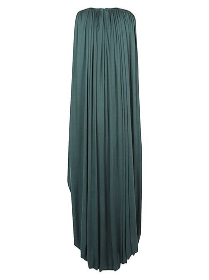 SILK DRAPED DRESS