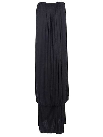 SILK DRAPED LONG DRESS