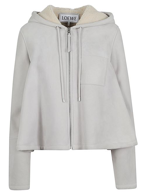 LEATHER HOODED JACKET