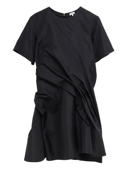 SILK BLEND TWISTED MINI DRESS