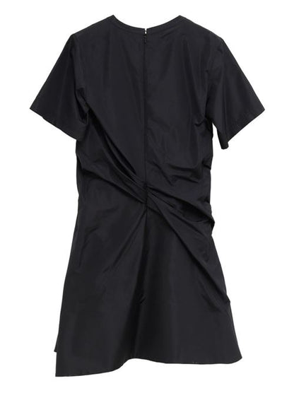 SILK BLEND TWISTED MINI DRESS