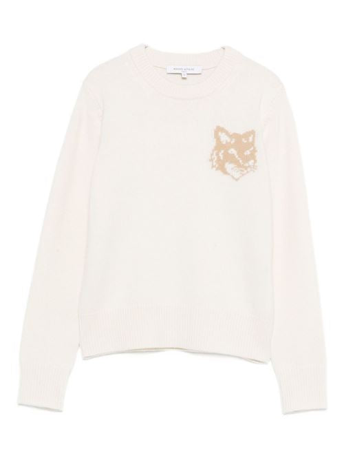 FOX HEAD WOOL CREWNECK JUMPER