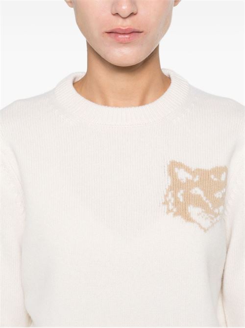FOX HEAD WOOL CREWNECK JUMPER
