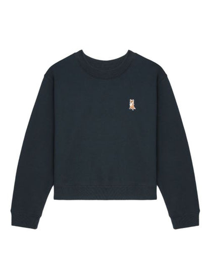 LADY FOX COTTON CROPPED SWEATSHIRT