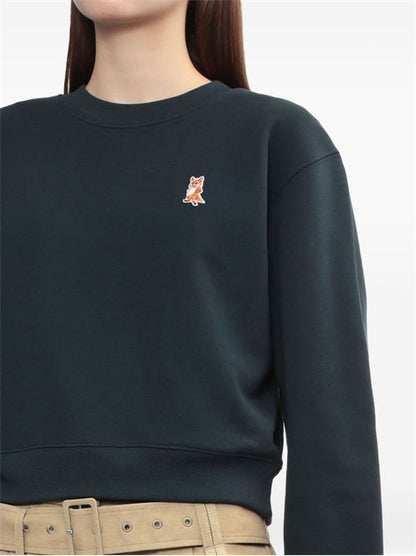 LADY FOX COTTON CROPPED SWEATSHIRT