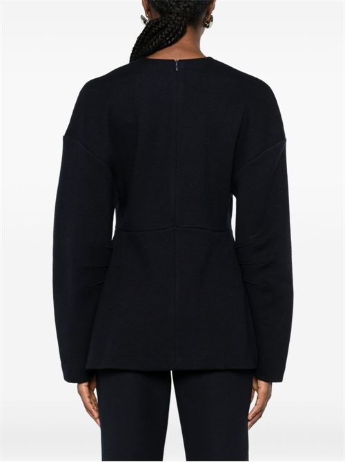CREW NECK SWEATER IN WOOL AND COTTON