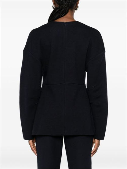 CREW NECK SWEATER IN WOOL AND COTTON
