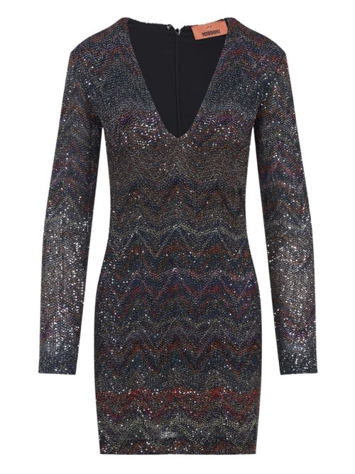 V-NECKED SHORT DRESS