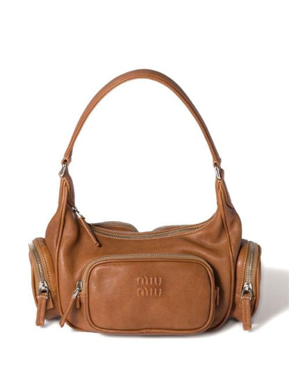 POCKET LEATHER SHOULDER BAG