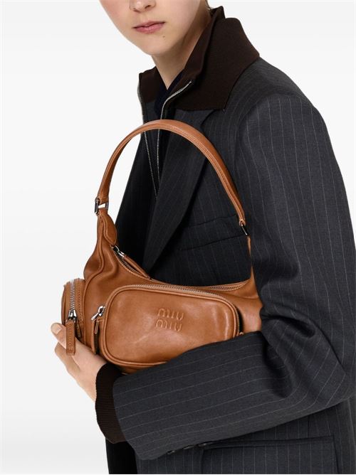 POCKET LEATHER SHOULDER BAG