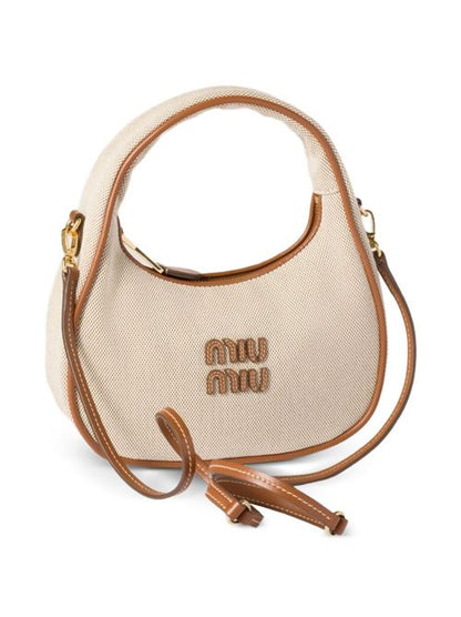 WANDER CANVAS AND LEATHER SMALL HOBO BAG