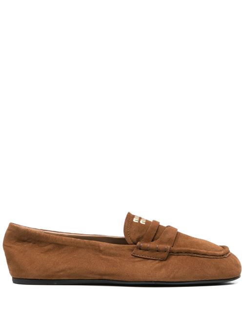 RUCHES SUEDE LEATHER LOAFERS