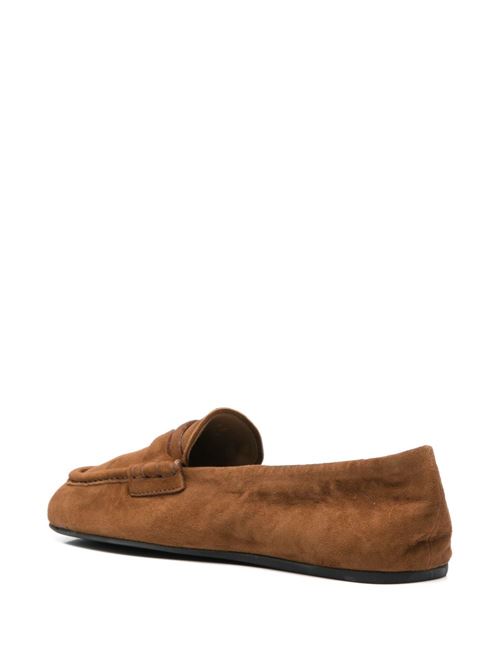 RUCHES SUEDE LEATHER LOAFERS