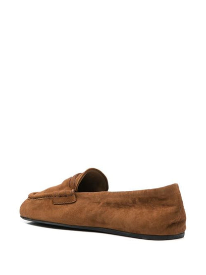 RUCHES SUEDE LEATHER LOAFERS