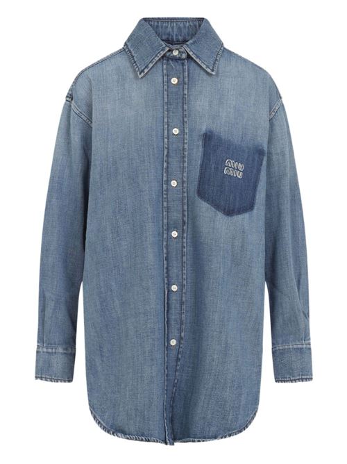 SUEDE AND DENIM SHIRT