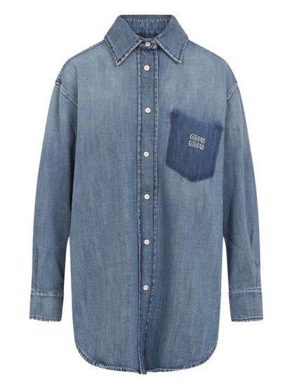 SUEDE AND DENIM SHIRT