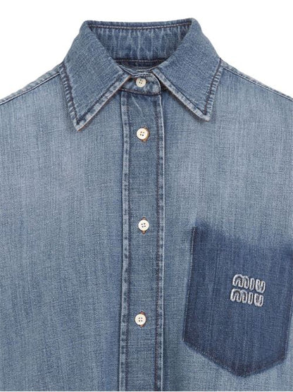 SUEDE AND DENIM SHIRT