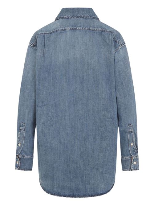 SUEDE AND DENIM SHIRT